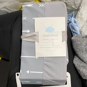 Cloud Island Gray Arrow Changing Pad Cover
